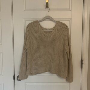 Rag Poets Beige Knit Sweater | S